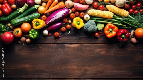 healthy food background. studio photo of different fruits and vegetables on wooden table. world vegan day. world vegetarian day. world food day