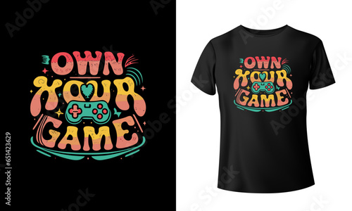 Gaming t shirt design, gaming vector t shirt, print ready t shirt, vector tee (ID: 651423629)