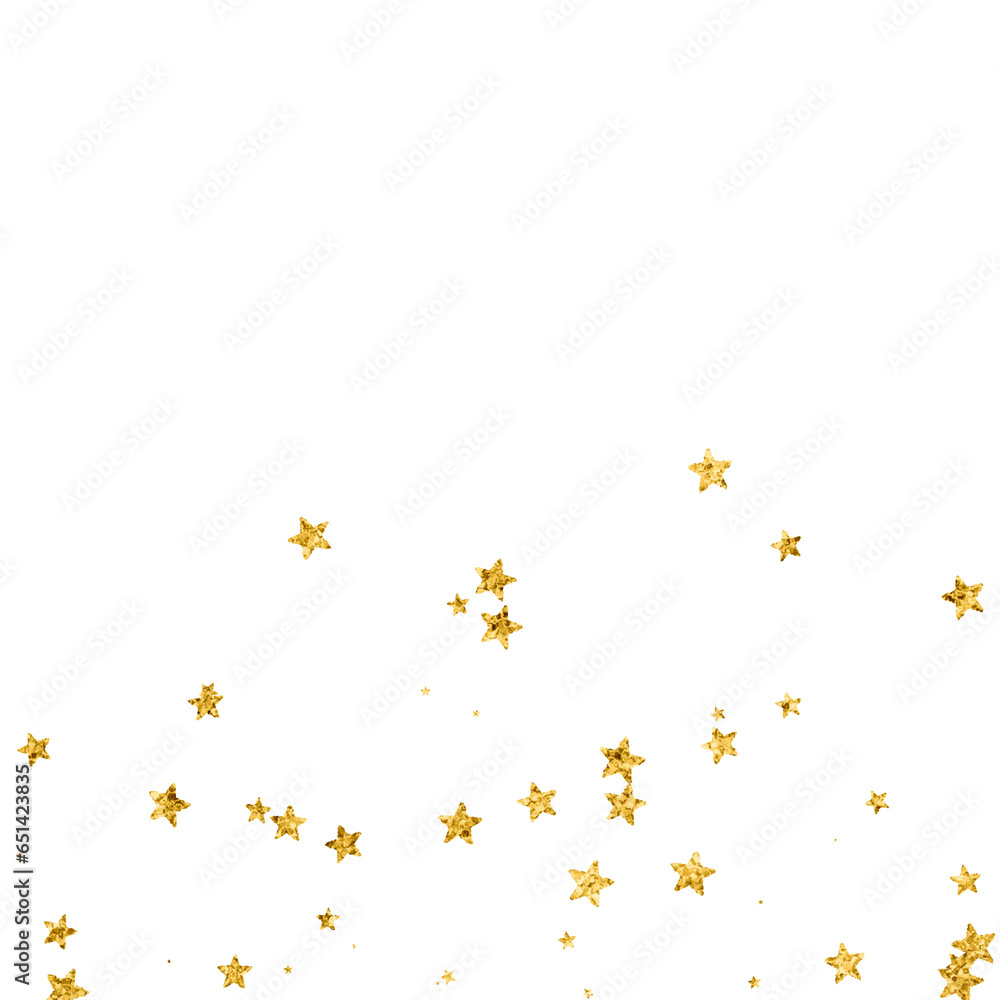 Gold glitter texture star planet illustration