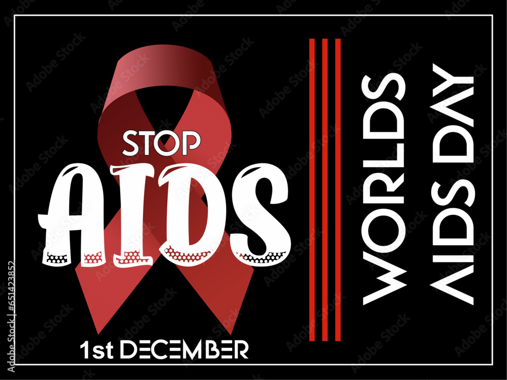 Say No to AIDS. Vector illustration of HIV aids awareness background ...