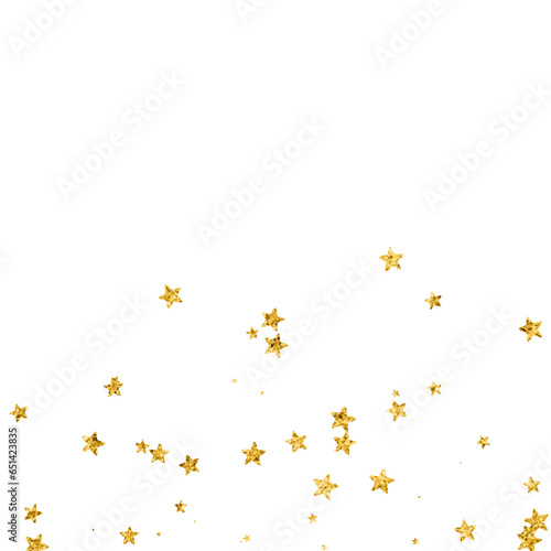 Gold glitter texture star planet illustration