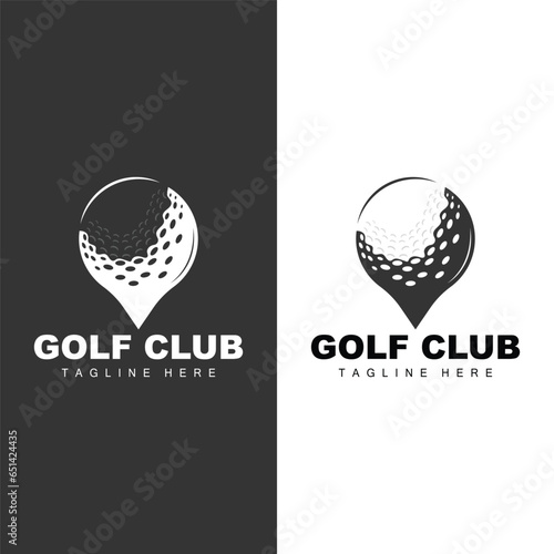 Golf Team Sport Logo Design Tournament Illustration Symbol Template