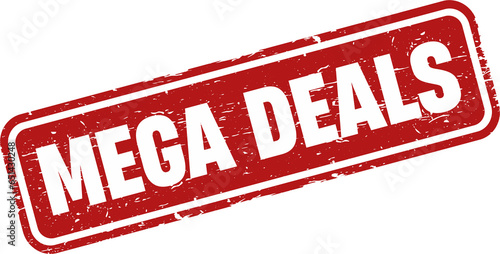Mega Deals square grunge stamp