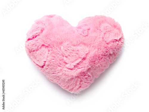 Fluffy heart shaped pillow ...
