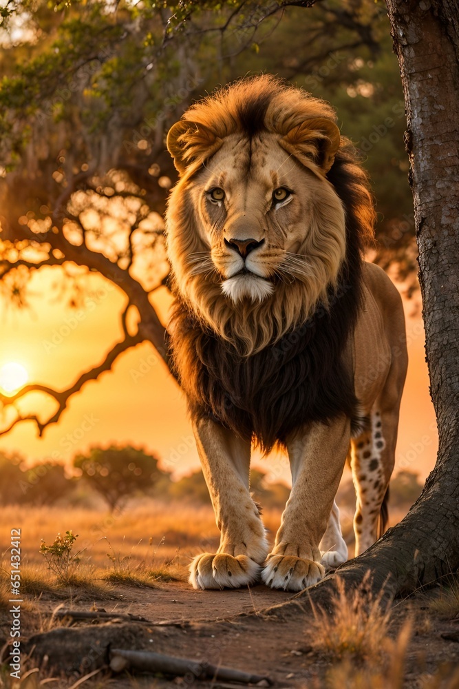 The East African Lion,Lion King Walking photo