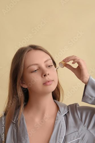 Pretty young woman with cos...