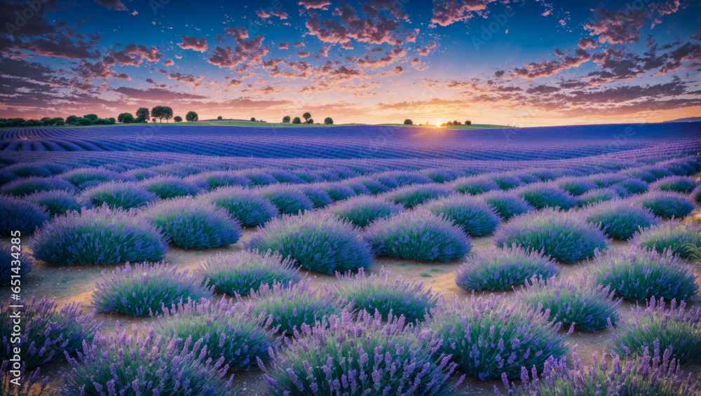 Lavendelfeld in der Provence, gen AI Lavendelfeld in der Provence, gen AI