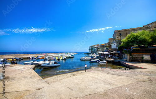 From the Beautiful and Chraming Small Harbor in Erbalunga on Corsica, France photo