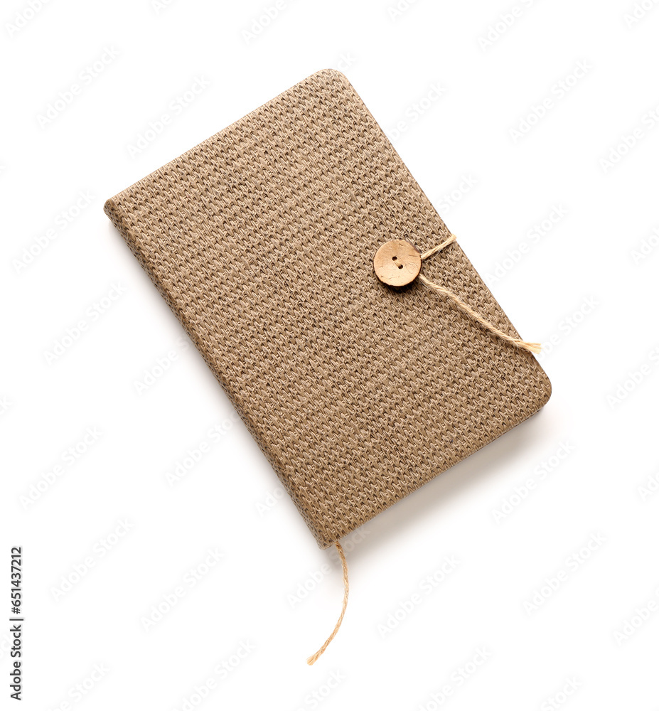 Stylish notebook on white background Stylish notebook on white background