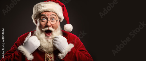Super surprised Santa Claus...
