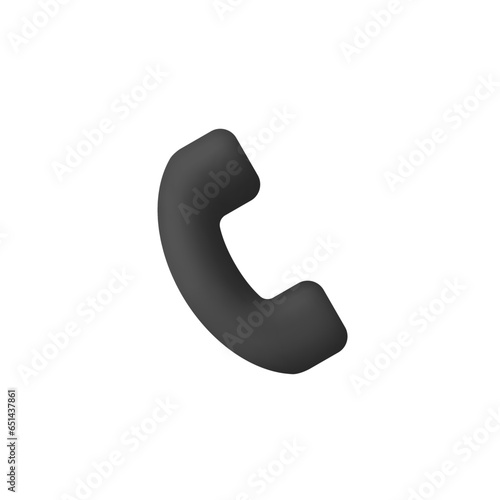 3d Realistic Phone Call vector illustration