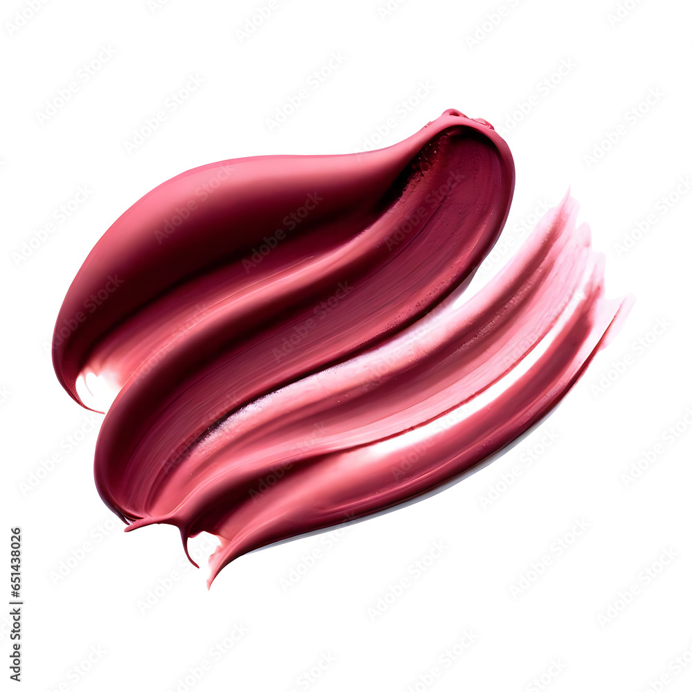 Red lipstick Swipe on a transparent background