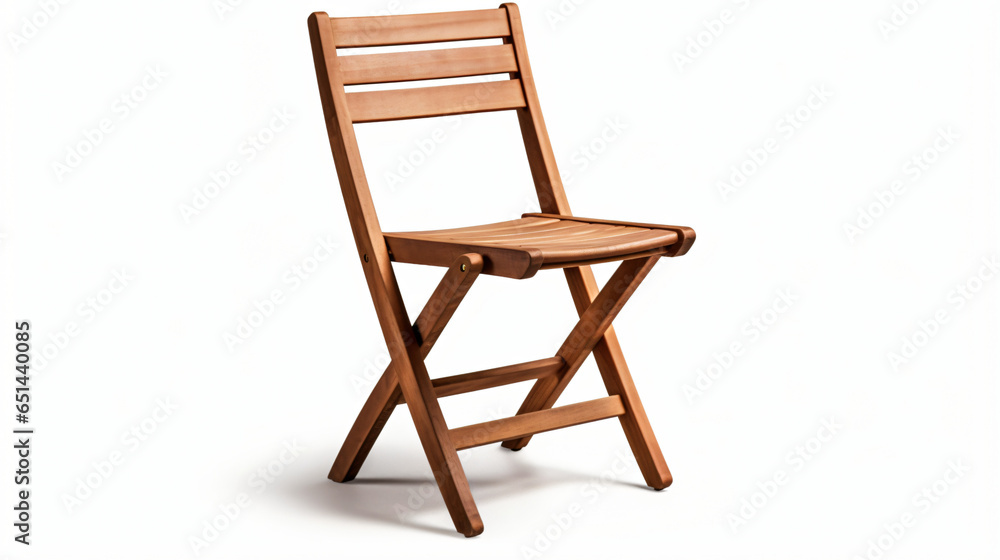 Wood chair isolated on white background
