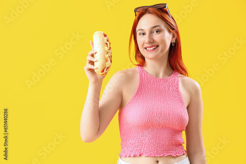 Beautiful young woman with ...