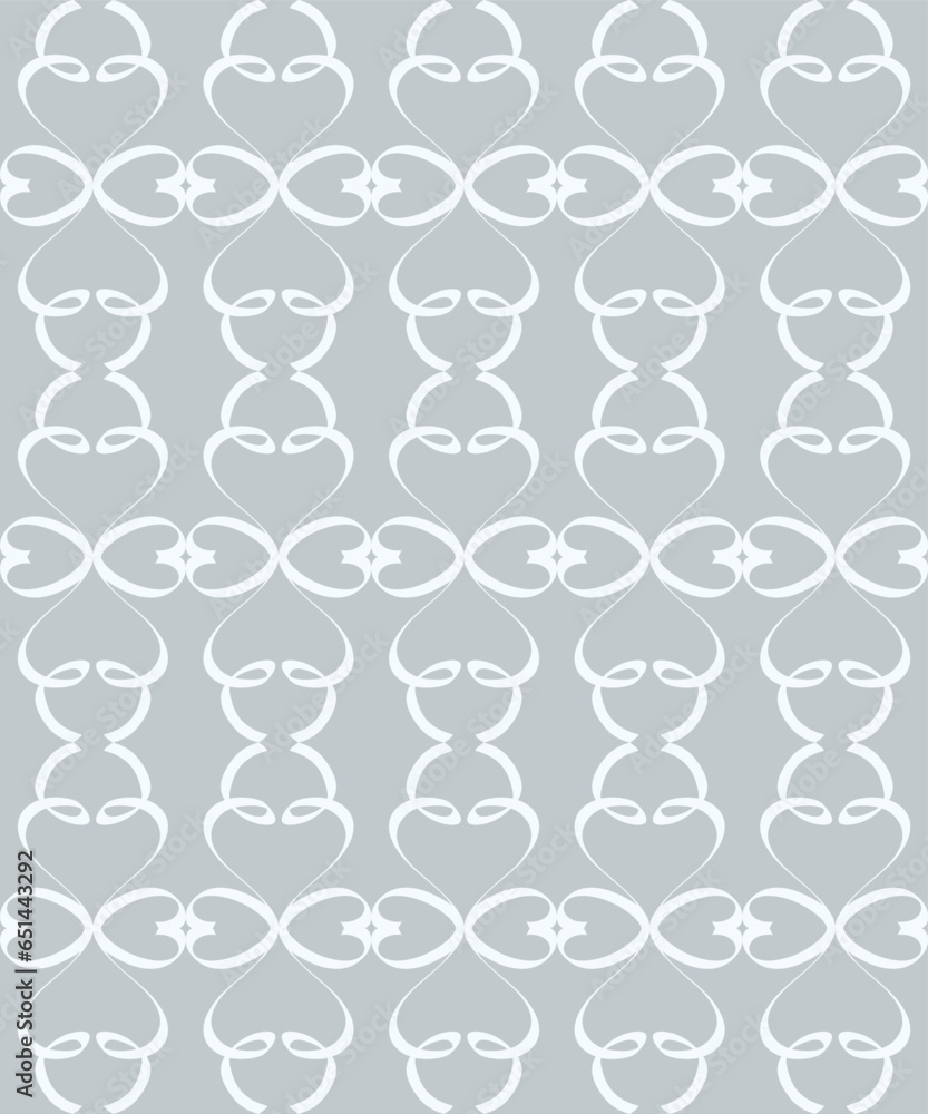 Fototapeta premium Art design heart line seamless pattern