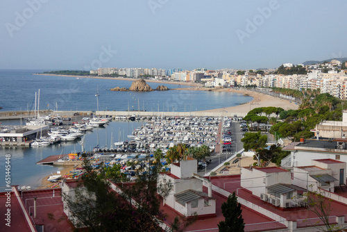 Marina and fishing port in the town of Blanes on the Catalan coast.