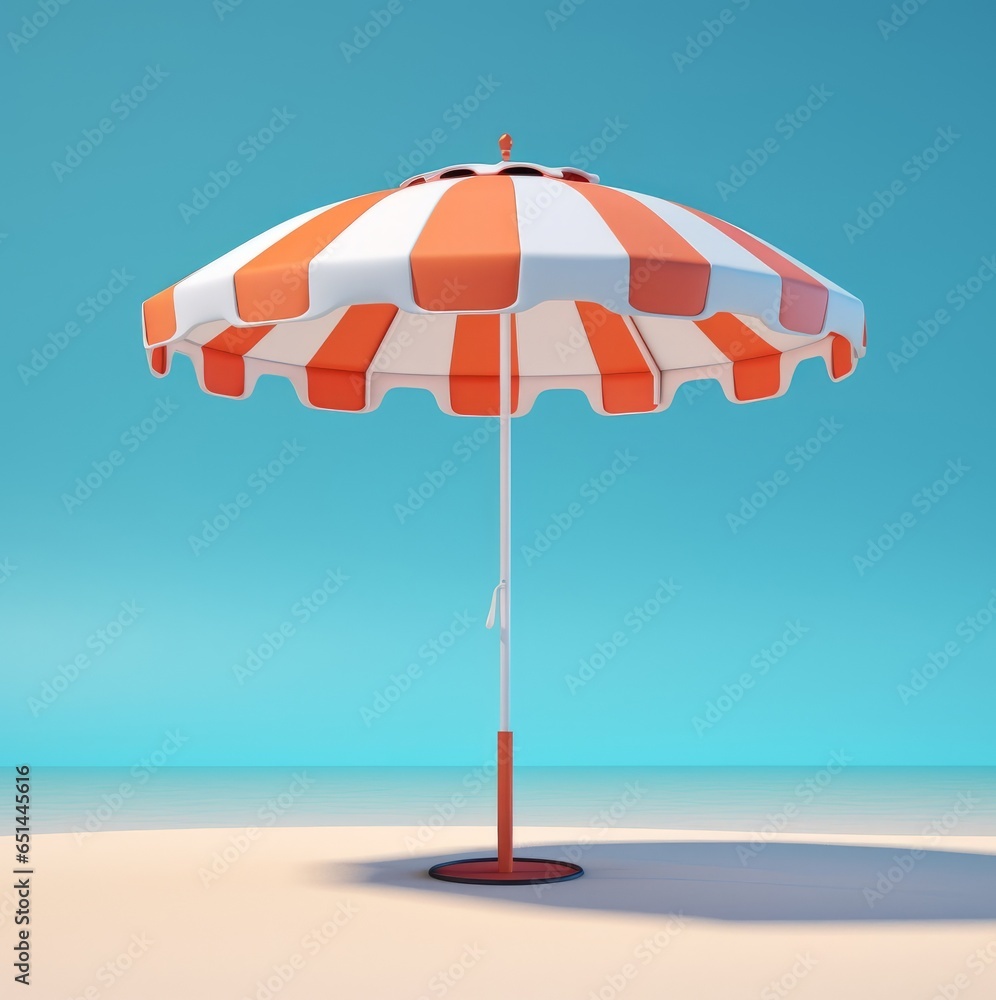 Illustration of Beach Umbrella 