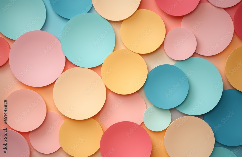 Colourful circles of paper geometric background Colourful circles of paper geometric background