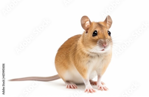 gerbil on white background photo