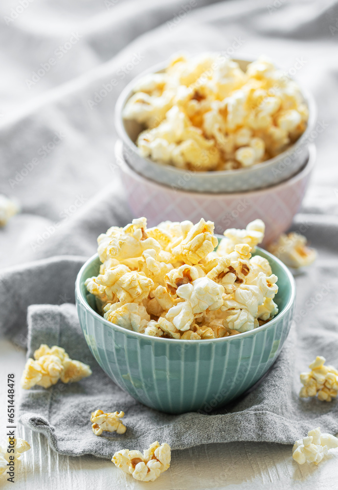 Tasty salted homemade popcorn Tasty salted homemade popcorn