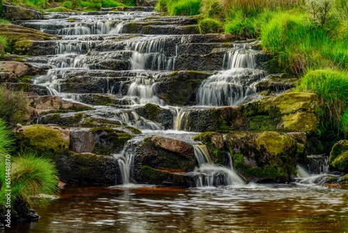 Photos waterfall in the valley, Dovestone Greenfield