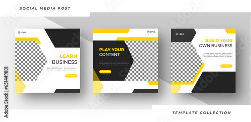 Build own business solutions live webinar and corporate social media post template