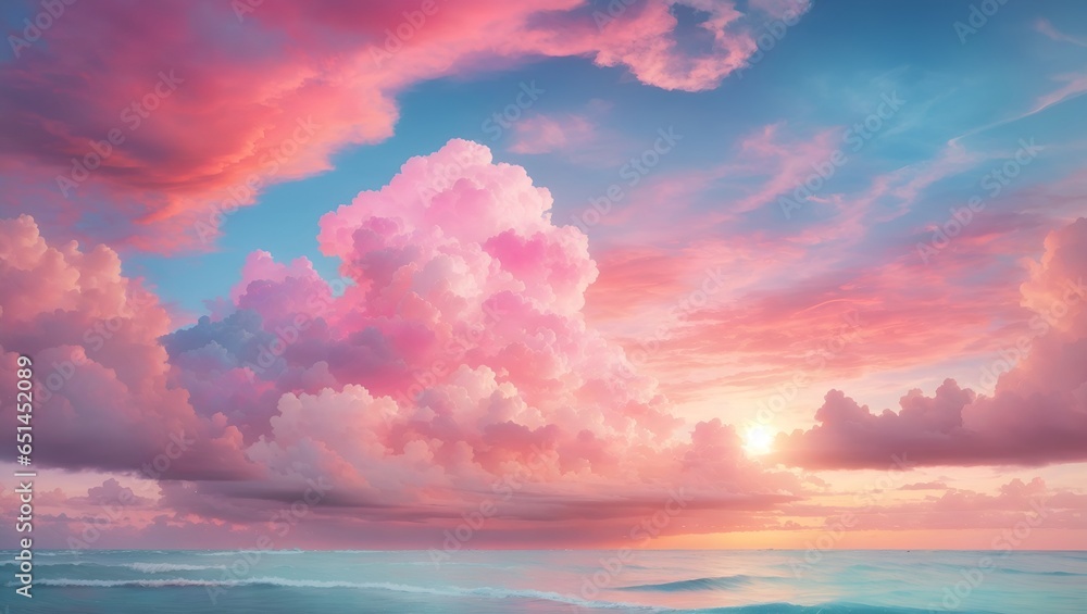 The Clouds of Colors: A Vibrant and Cheerful Artwork