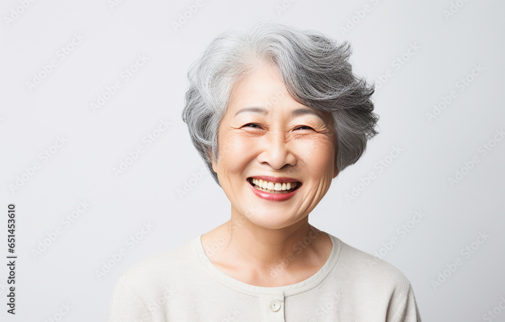 笑顔のシニア女性 笑顔のシニア女性