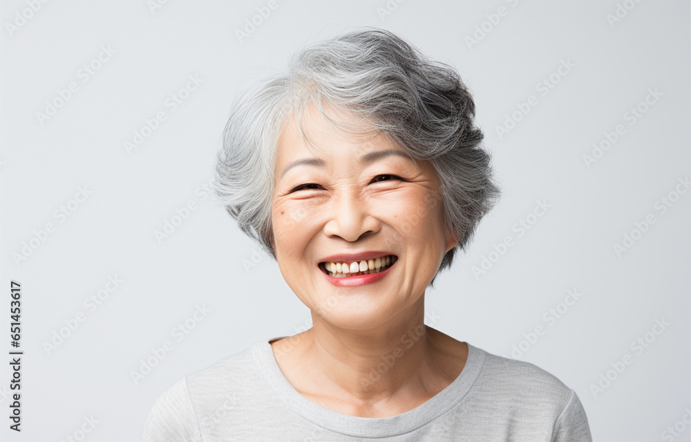 笑顔のシニア女性 笑顔のシニア女性