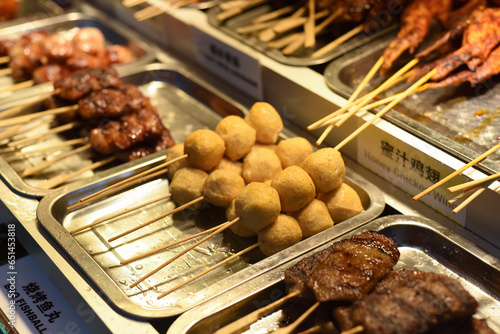 Grilled food bbq in Jalan Alor street food in Kuala Lumpur photo