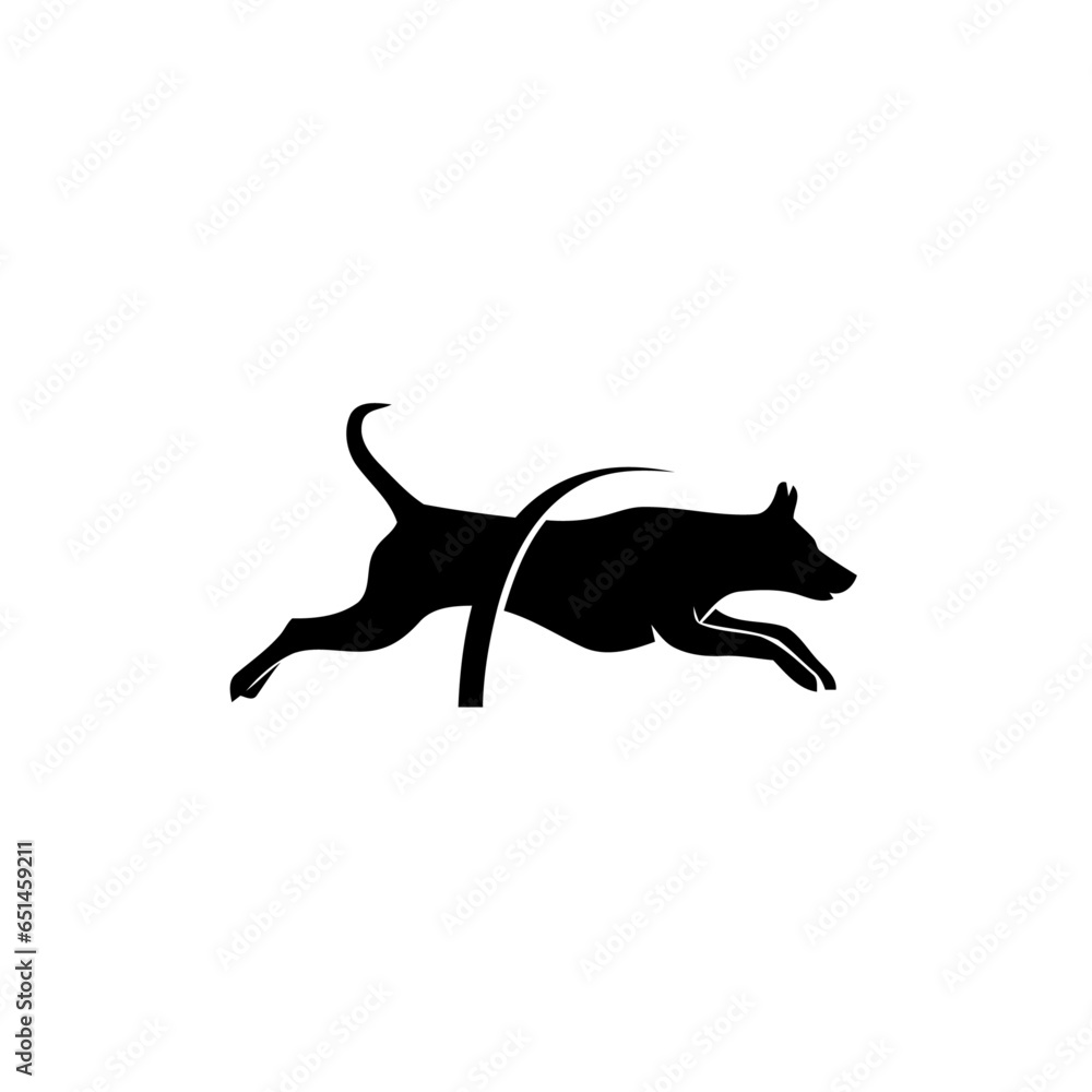 Dog Logo Design Vector Icon Silhouette
