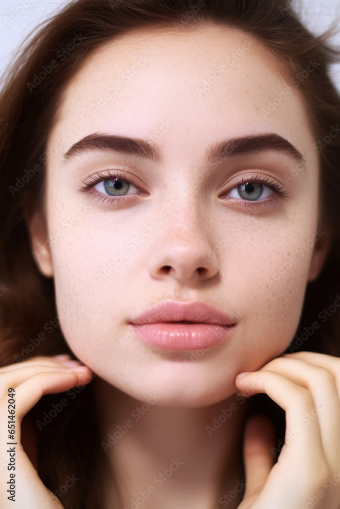 close up beautiful young woman Not wearing makeup. close up beautiful young woman Not wearing makeup.