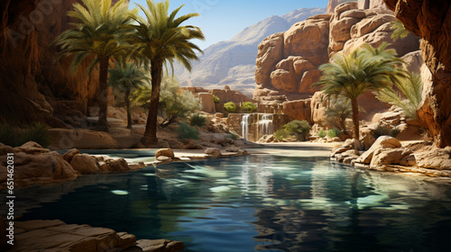 Desert Oasis: Pool Amidst the Sands