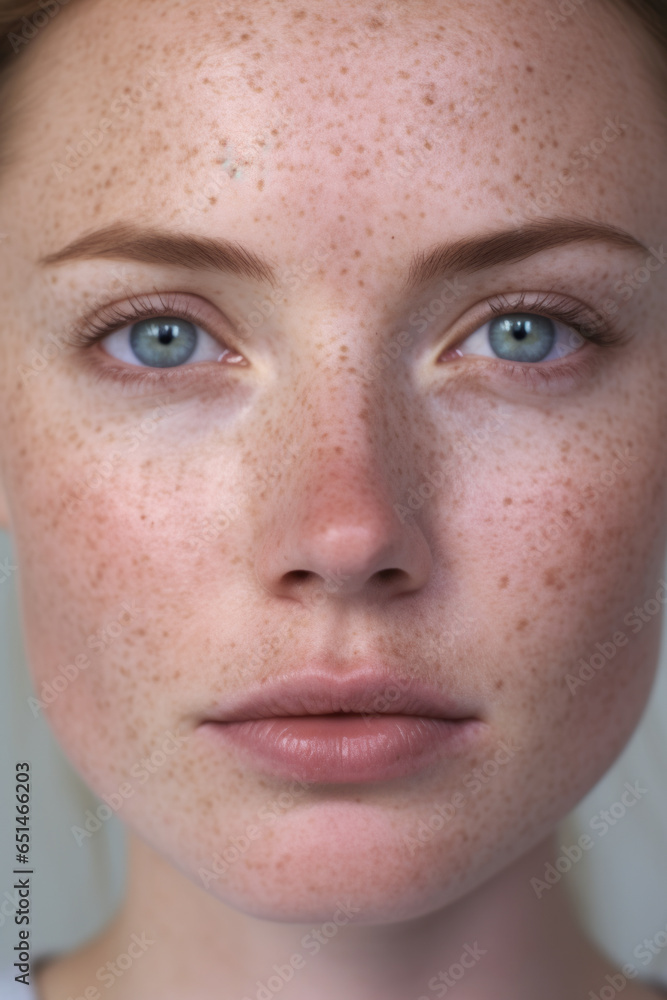 close-up photo of pretty white woman, skin texture, blemish pores imperfections.generative ai close-up photo of pretty white woman, skin texture, blemish pores imperfections.generative ai