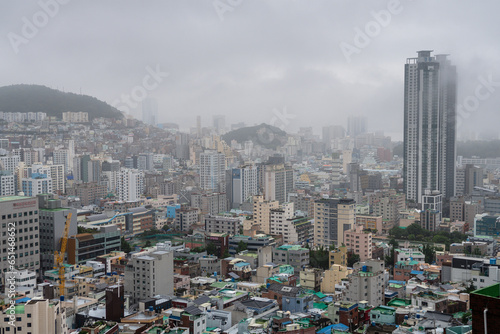 panoramic view of Gamcheon culture village in busan