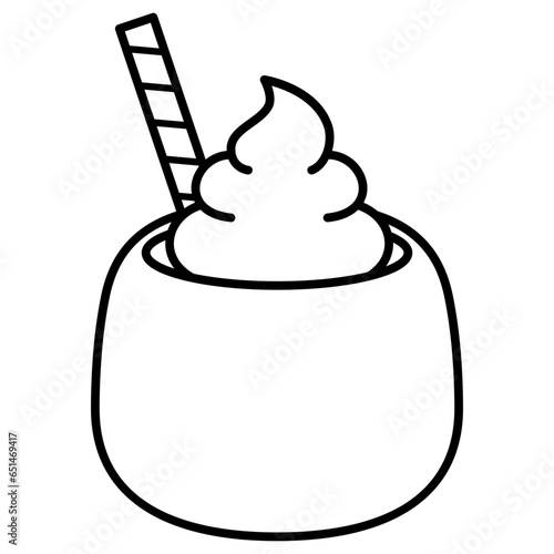 macchiato coffee drink with whipped