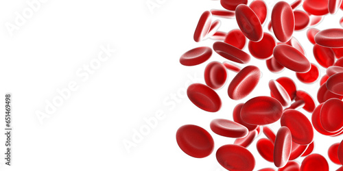 Red blood cells, a medical concept. 3d illustration
