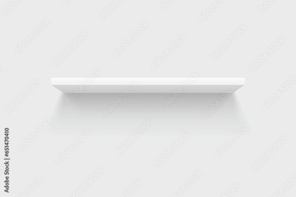 white shelf front view with shadow white shelf front view with shadow