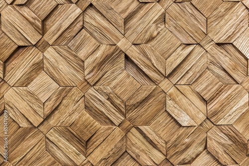 Fototapeta Naklejka Na Ścianę i Meble -  Wooden triangles on a background of wood. Abstract low poly background. Polygonal shapes background, low poly triangles mosaic, geometric shape with wood texture illustration