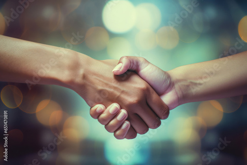 Man handshaking partner making partnership collaboration agreement at office meeting, hr manager and new worker shake hands recruiting at job interview. Welcome onboarding. Sell in a car dealership.