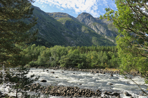 Eio River in Eidfjord in Norwegen photo