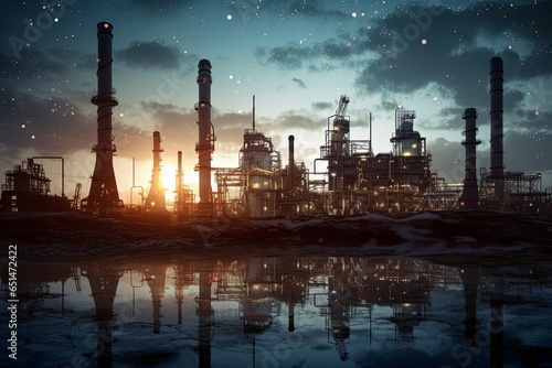 Oil gas industry business. Generative AI  photo