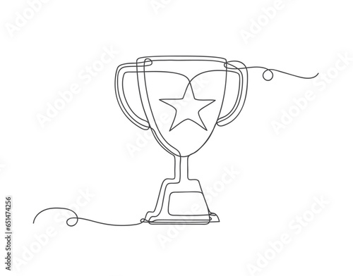 Continuous one line shape isolated vector illustration.