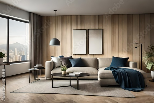 modern living room with fireplace © MuhammadAshir