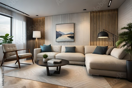 modern living room with sofa © MuhammadAshir