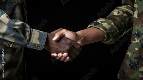 handshake between two army men © RDO