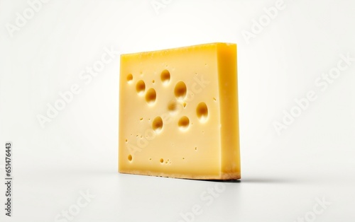 A Cheese Block Rendered in Photorealistic Detail