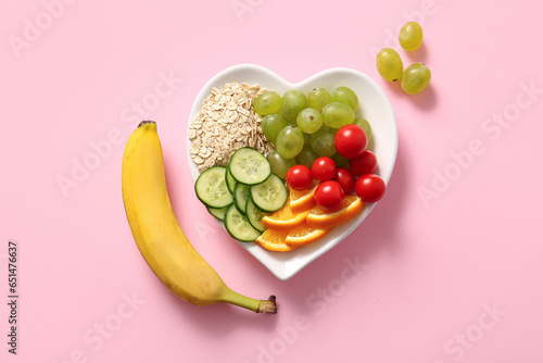 Heart-shaped plate with hea...