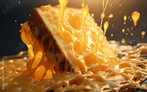 Cinematic Cheese Scene: Ultra-Realistic Riffle Effect photo