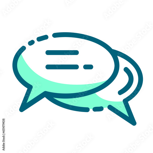 chat comment speak message e commerce two tones icon logo
